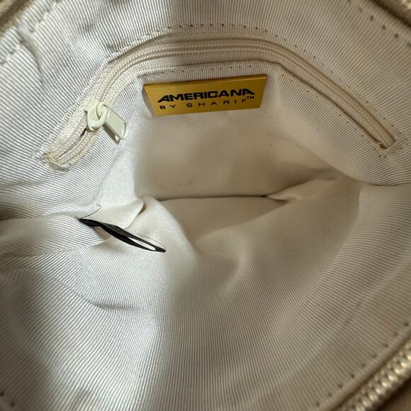 Vintage Leather Mini Duffle/Barrel Shoulder Bag by SHARIF - Picture 9 of 13